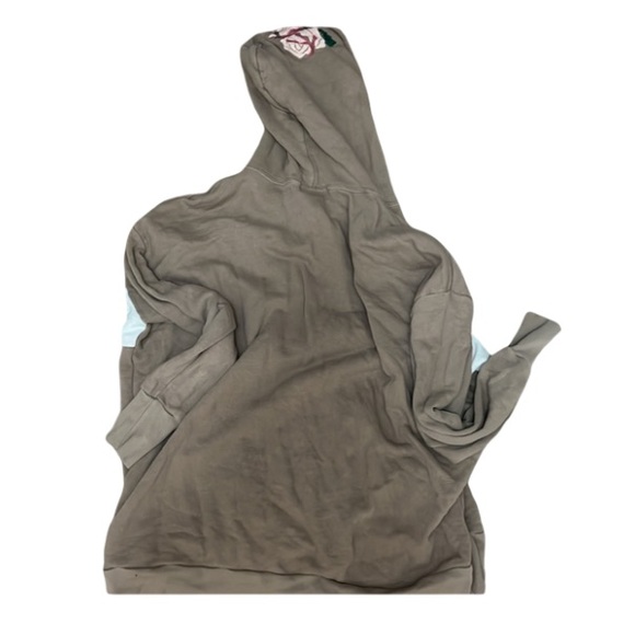 Wildfox Brown & White Rose Flower Embroidered Oversized Hoodie - Picture 6 of 6